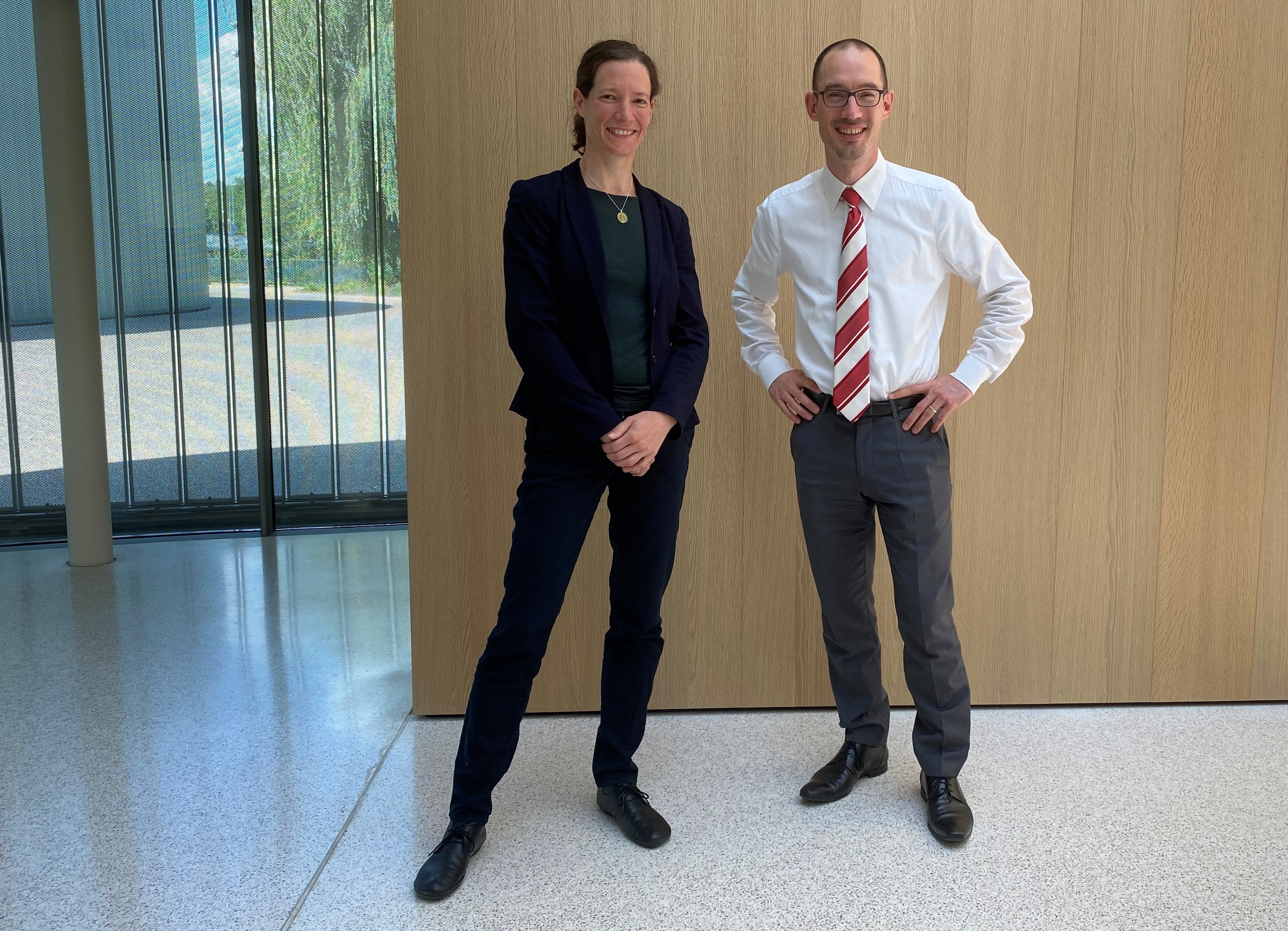 Prof. Dr. Katrin Heer bei einem Besuch in der Stiftung mit Michael von Winning.
